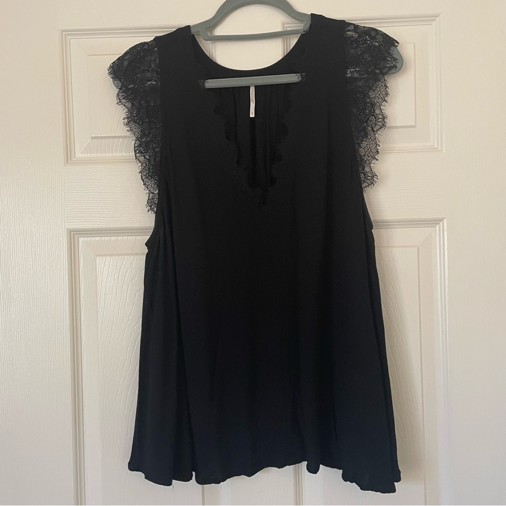 Free People lace trim swing tank size L